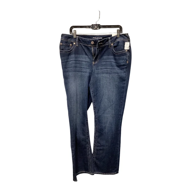 Stylish Ease Jeans Boot Cut By Maurices In Blue Denim, Size: 14