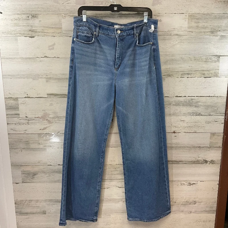 Exquisite Details Jeans Wide Leg By Loft In Blue Denim, Size: 10