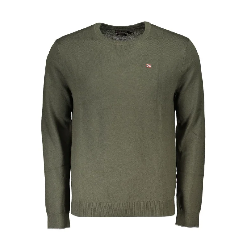 Embroidered Letters Napapijri Vintage Crew Neck Embroide Men's Sweater