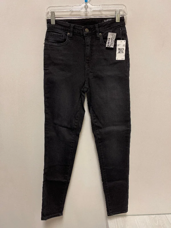 Thin Design Jeans Skinny By Buffalo David Bitton In Black Denim, Size: 4