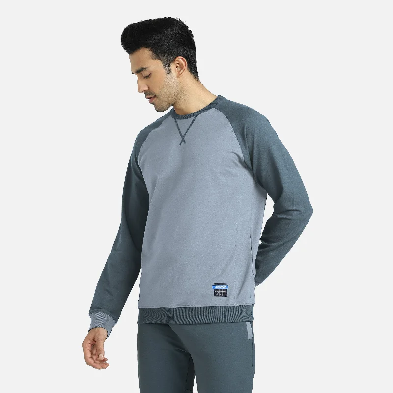 Thin Design Quest French Terry Cotton-Blend Sweatshirts Slate Grey
