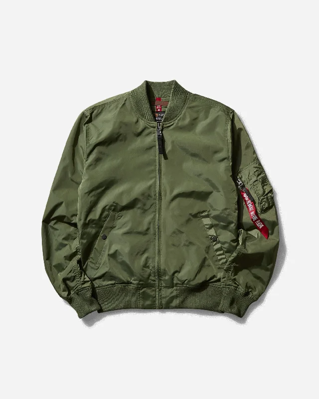 Relaxed Wear Men's MA-1 TT Two Tone Bomber Jacket Sage Green