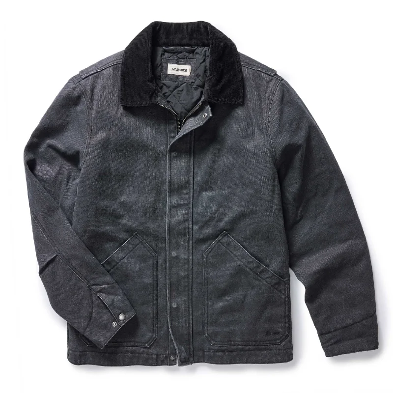 Lounge Wear The Workhorse Jacket in Coal Chipped Canvas