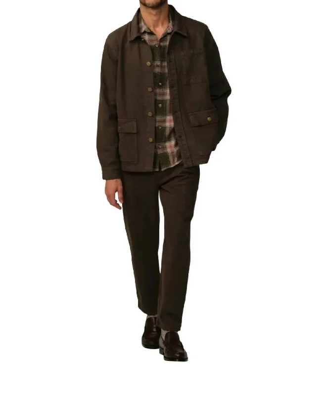 Comfortable Wear Maverick Recycled Cotton Jacket In Shadow