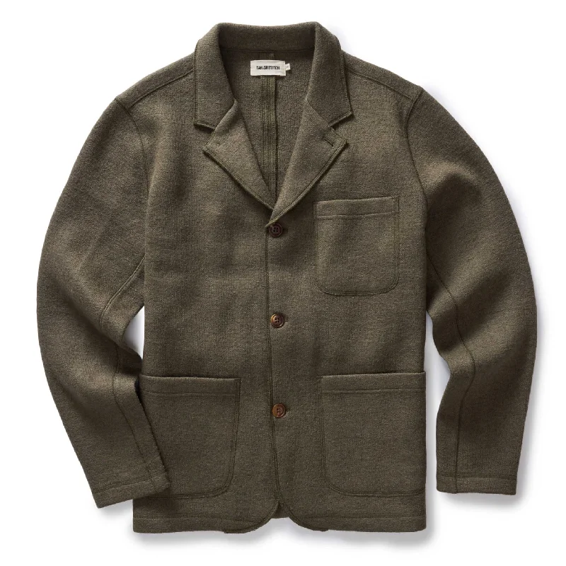 Easy Fashion The Evans Blazer in Forest Birdseye Wool