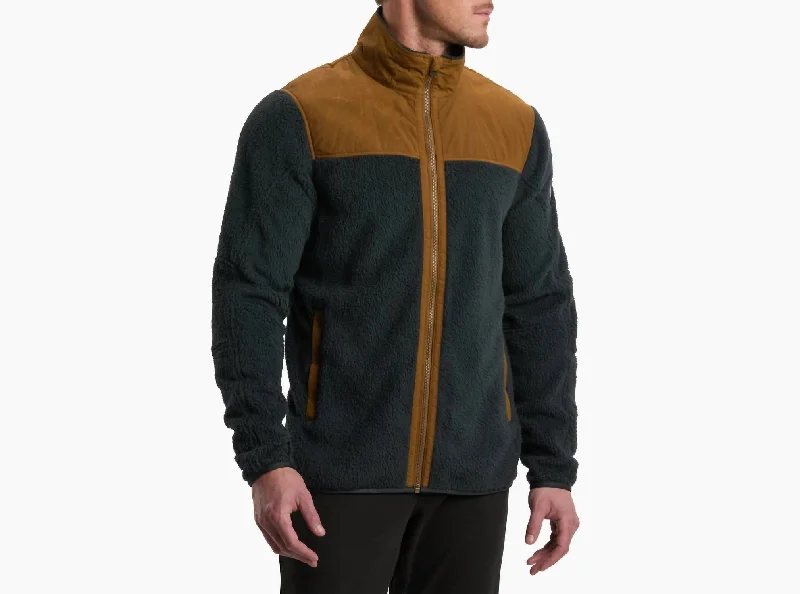 British Style Men's Konfluence Fleece Jacket In Onyx/teak