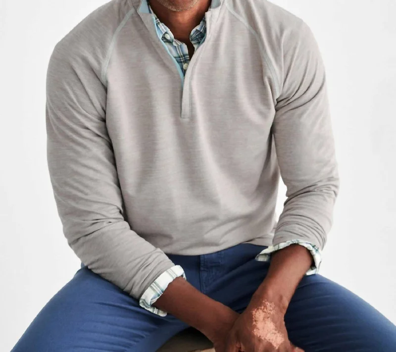 Casual Elegance Bannister Pullover In Quarry
