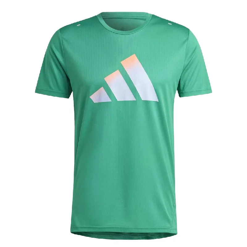 Sports Style adidas - Men's Run Icons 3 Bar Short Sleeve T-Shirt (HR3245)