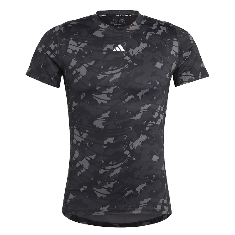 Cool Breeze At Night adidas - Men's Techfit Allover Print Training T-Shirt (HS9811)