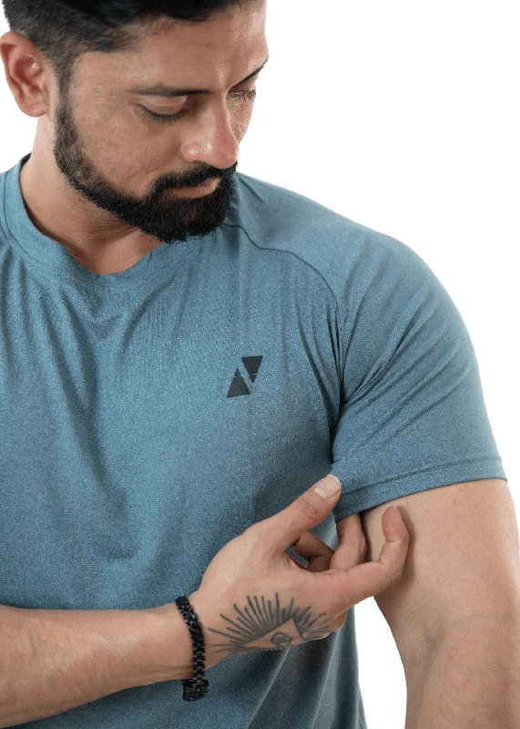 Trendy Wear Blue Melange Rag Tee