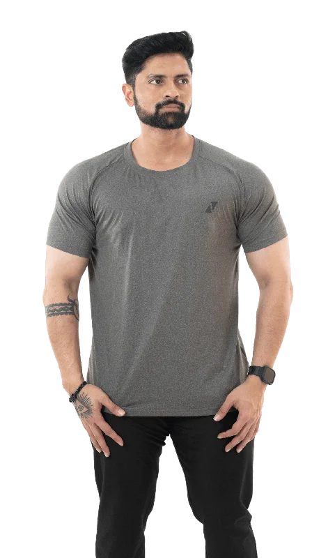 Comfort Fit Brown Melange Rag Tee
