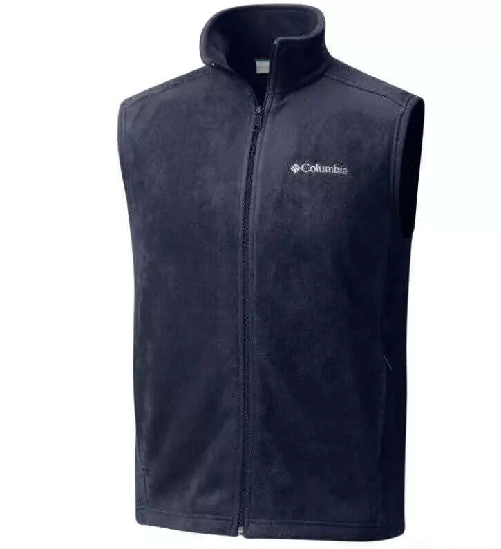 Personalized Wear Columbia Granite Mountain XM1024-464 Vest Men's Blue Polyester Full Zip CLO378