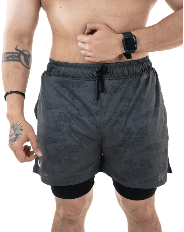 Effortless Comfort Grey 2Layer Performance Shorts
