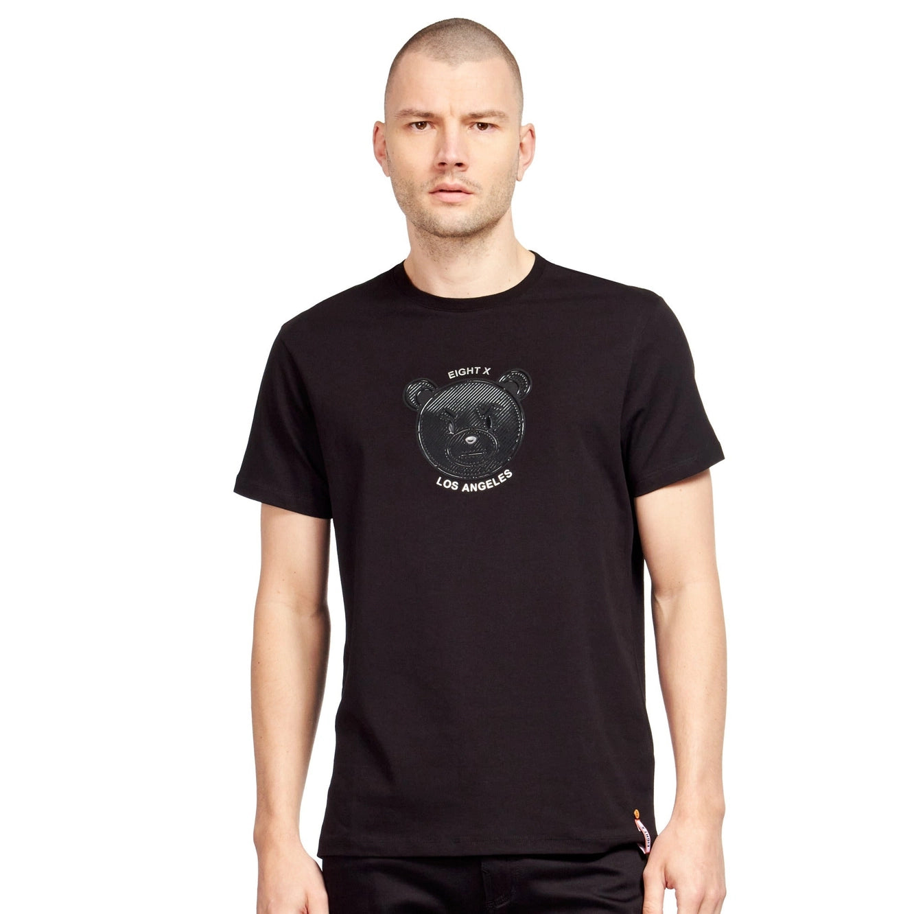 Weekend Wear Eight X Bad News Bear textured graphic t-shirt black