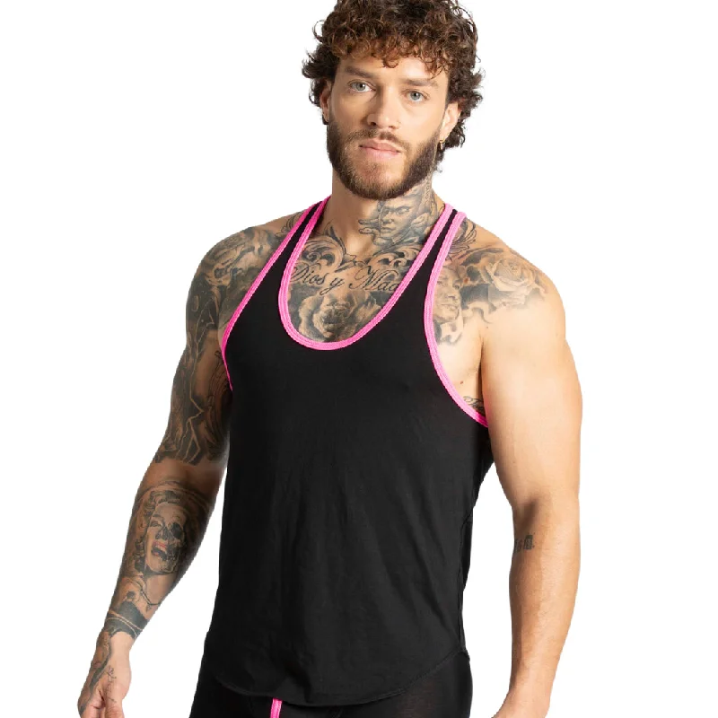 All-Day Wear Gigo Misty stringer tank black/pink