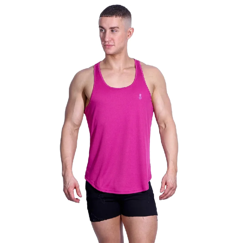 Soft Tops JJ Malibu Microfiber Dri-fit tank dark pink