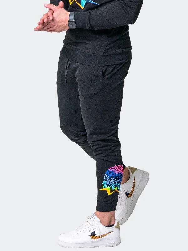 Simple Style Jogger Neon Black