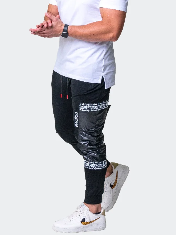 Ethnic Style Jogger Static Black