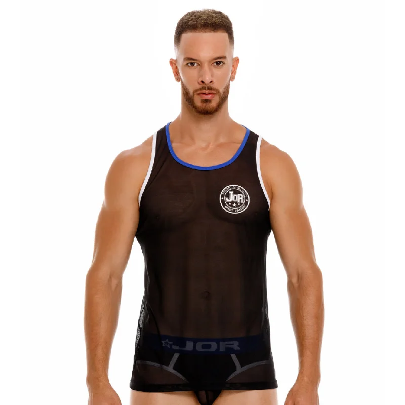 Warm Chic JOR Dakar slim fit mesh tank black