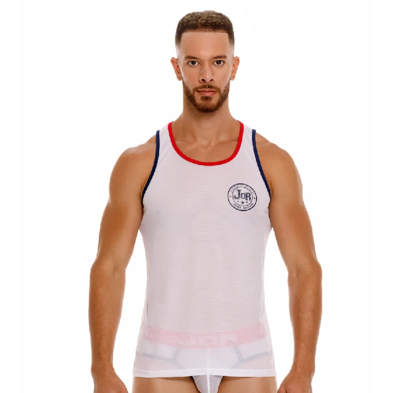 Cozy Fashion Trends JOR Dakar slim fit mesh tank white
