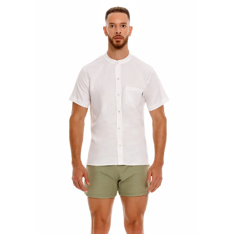 Elegant And Noble JOR Qatar short sleeve linen shirt white