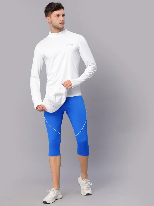 Modern Chic JUMP USA Men Algier Blue Rapid Dry-Fit Antimicrobial Short Running Tights