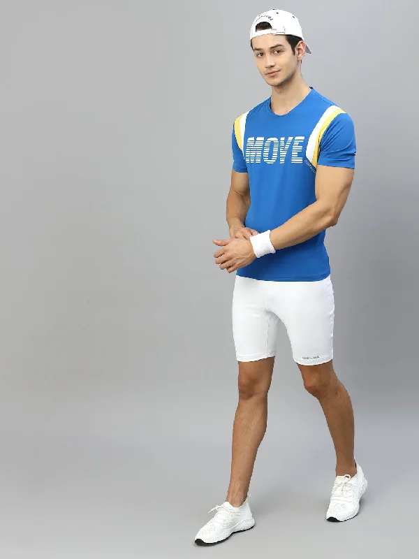 Classic And Versatile JUMP USA Ultralyte Men Algier Blue Running Rapid Dry T-Shirt
