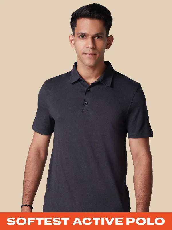 Fresh And Capable Active Lite Polo Anti-Odour T-Shirt Black