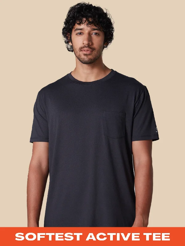 Retro Fashion Active Soft Tee Black