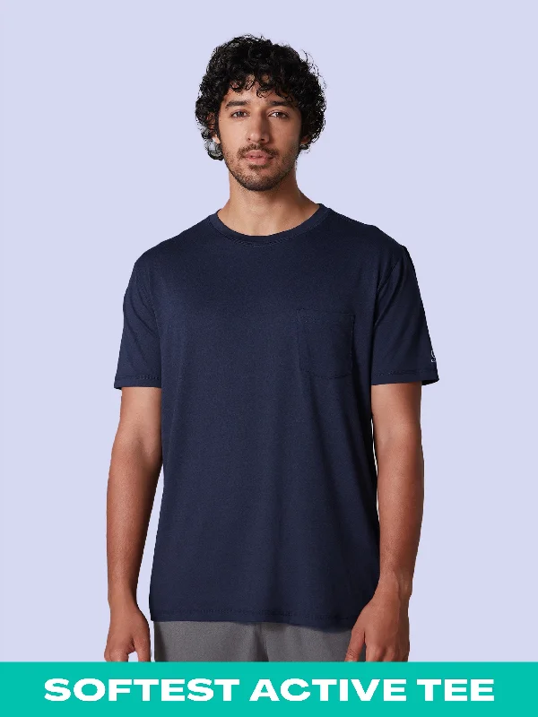 Soft And Comfortable Active Soft Tee Navy