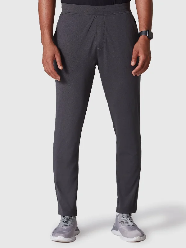Easy-to-Wear Active Sports Pants 360° Stretch Slim Fit Charcoal
