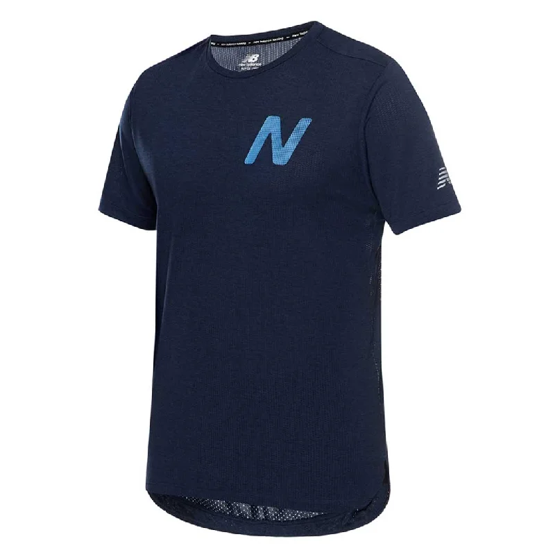 Free And Casual New Balance - Men's Graphic Impact Run T-Shirt (MT21277 NML)