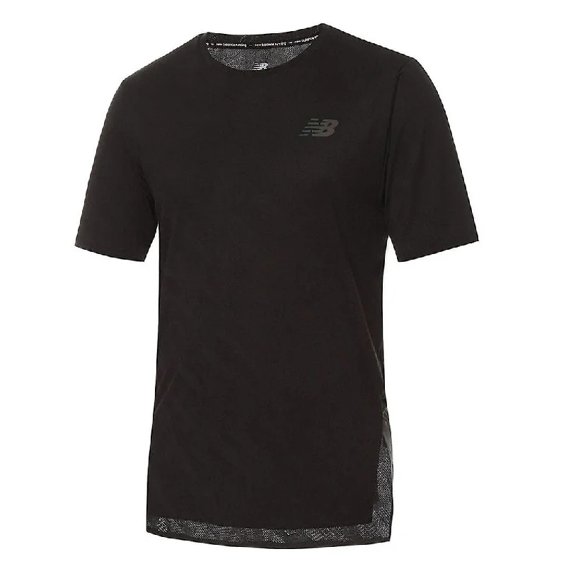 Light And Breathable New Balance - Men's Q Speed Jacquard Short Sleeve T-Shirt (MT23281 BK)