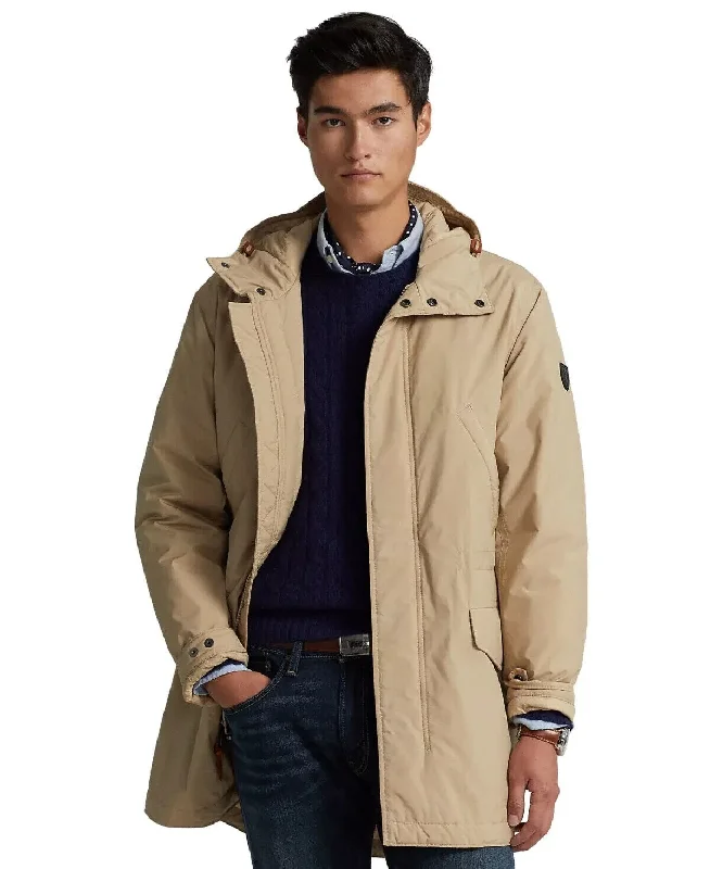 Elegant Style Polo Ralph Lauren Marsh Coat Mens Coastal Beige Packable Hooded Full Zip KLSS101 Elegant Style Polo Ralph Lauren Marsh Coat Mens Coastal Beige Packable Hooded Full Zip KLSS101