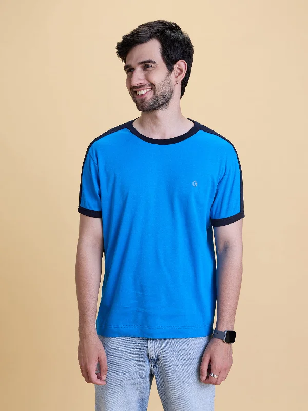 Elegant And Casual Regular Fit color block Anti Odour Tee