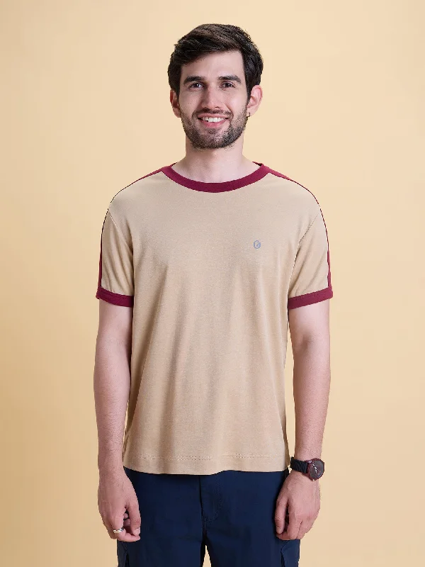 Stylish Casuals Regular Fit color block Anti Odour Tee