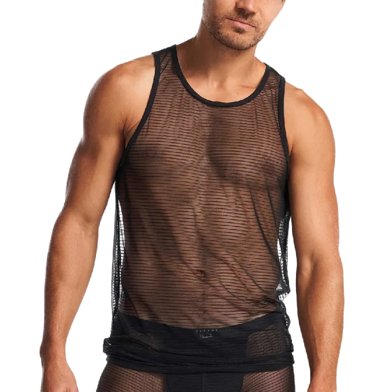 Windbreaker fashion Teamm8 Manuel tank mesh noir black