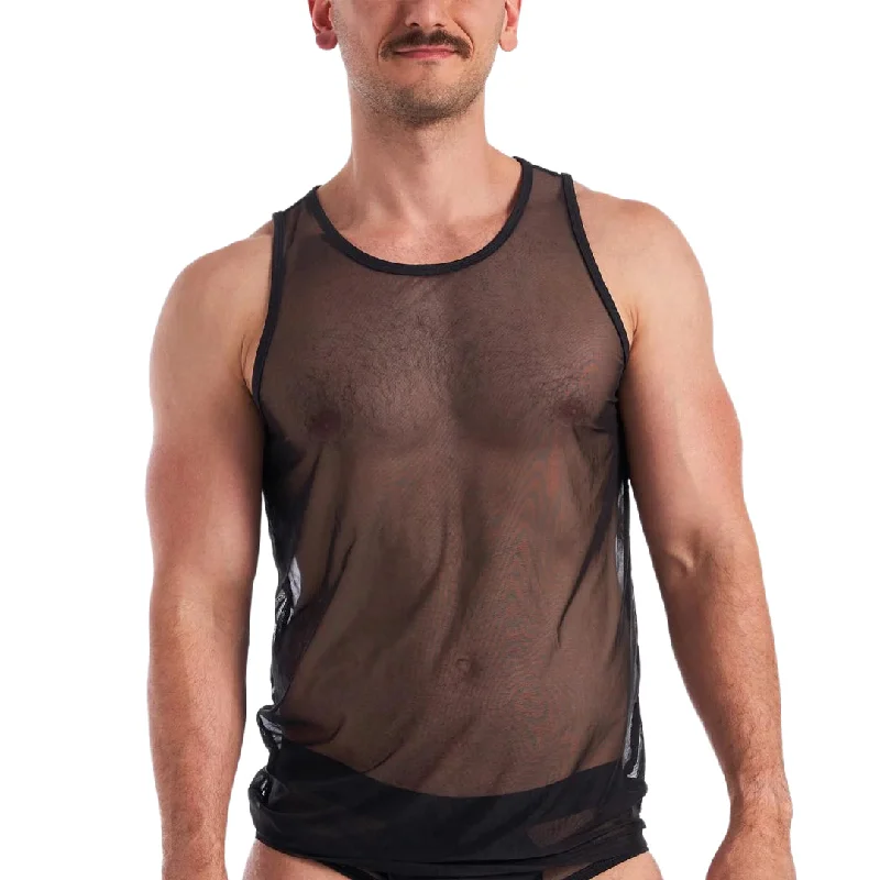 Street Charm Teamm8 Score Sheer tank mesh black