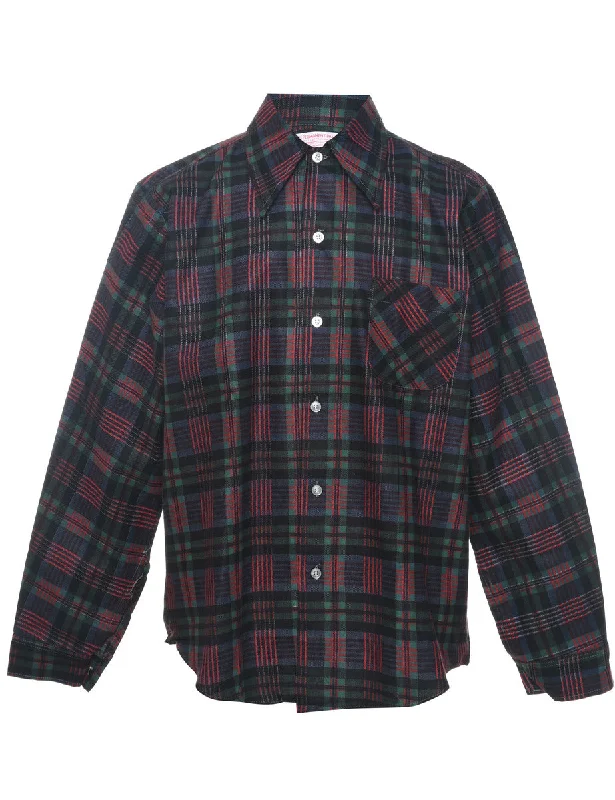 Body Design 70's Collar Checked Shirt - M