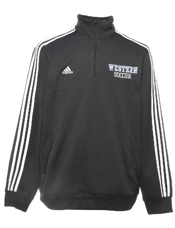 Floral Prints Adidas Black & White Track Top - L