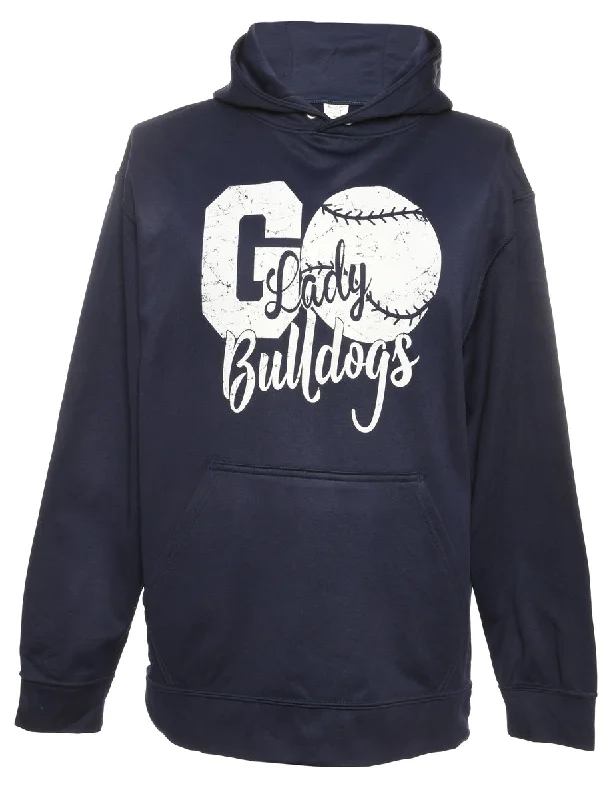 Soft Textures Augusta Hooded Sports Navy Sweatshirt - M