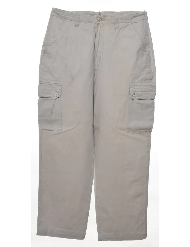 Effortless Outfits Beige Cropped Y2K Style Cargo Trousers - W32 L28