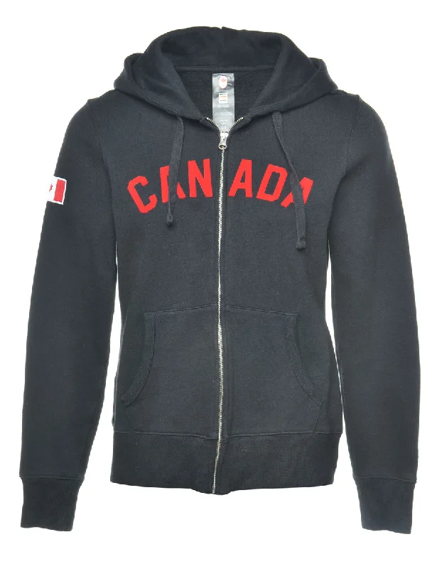 Relaxed Clothing Black Canada Printed Hoodie - S