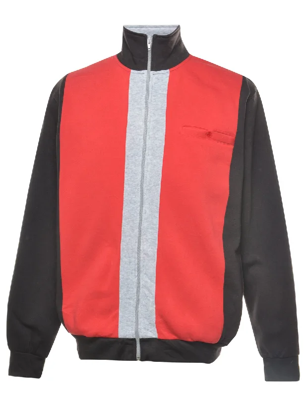 Loose Fit Black Casual Joe Track Top - M