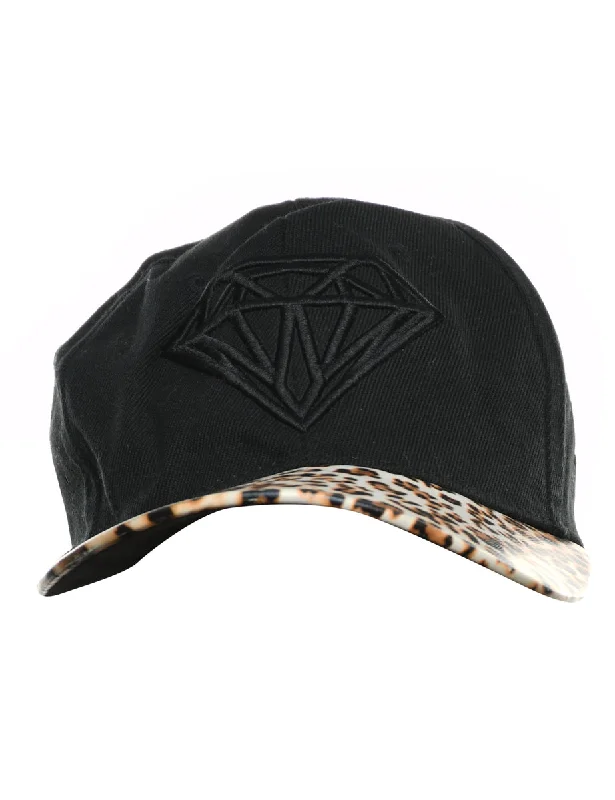 Noble And Elegant Black Embroidered Cap - XS