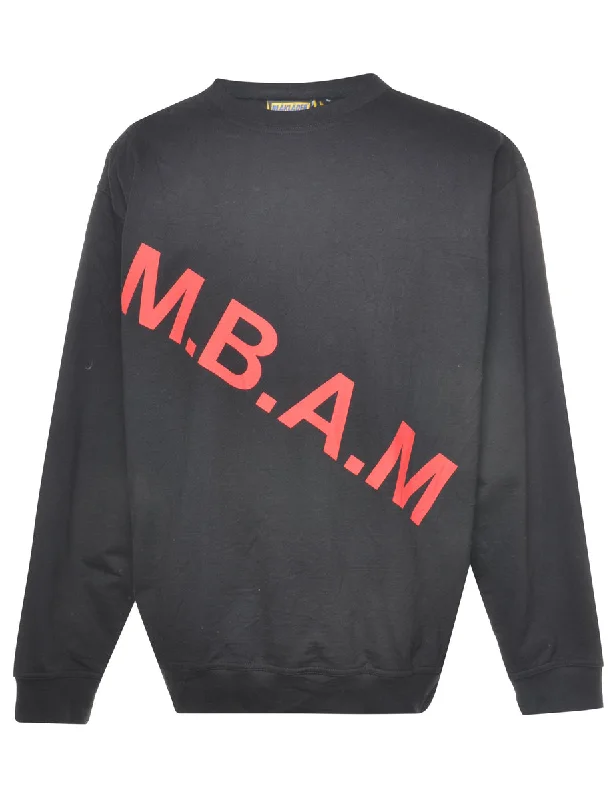 Comfy Pants Black M.B.A.M Printed Sweatshirt - M