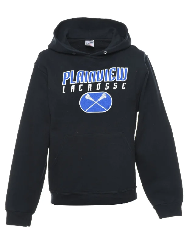 Free Design Black Plainview Lacrosse Hoodie - S