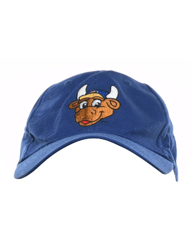 Cozy Fashions Blue Embroidered Cap - XS