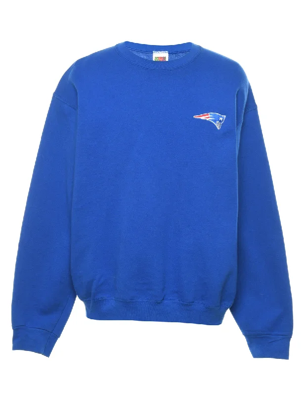 Timeless Style Blue Plain Sweatshirt - L