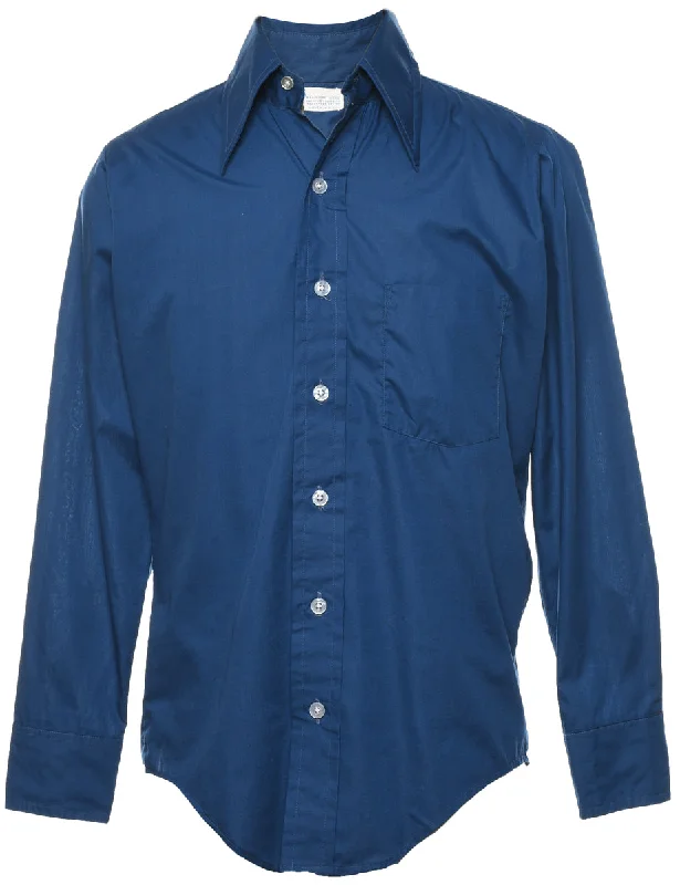 Comfortable Chic Blue Shirt - L